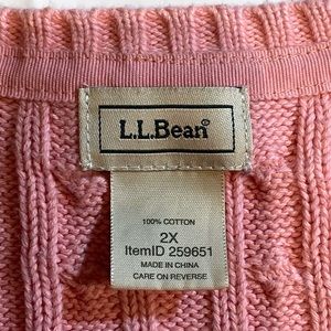 Pretty Pink L.L. Bean Spring Sweater